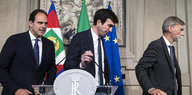 Luigi Di Maio bei einer Pressekonferenz