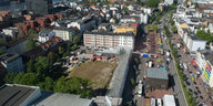 Blick auf das ehemalige Esso-Häuser-Areal zwischen Hafen und Reeperbahn.