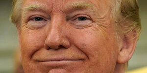 Donald Trumps Gesicht ganz nah