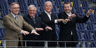 Horst R. Schmidt, Theo Zwanziger, Franz Beckenbauer und Wolfgang Niersbach