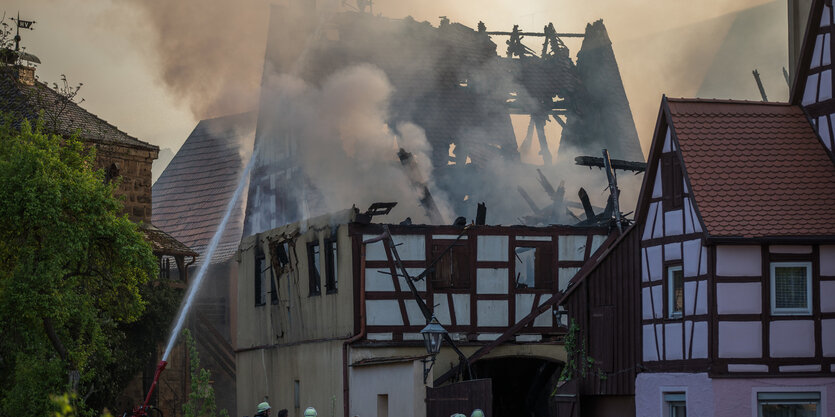 Ein Brand im bayerischen Spalt.