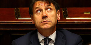 Der italienische Primierminister Giuseppe Conte im Parlament in Rom