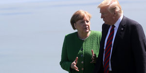 Merkel und Trump in Quebec