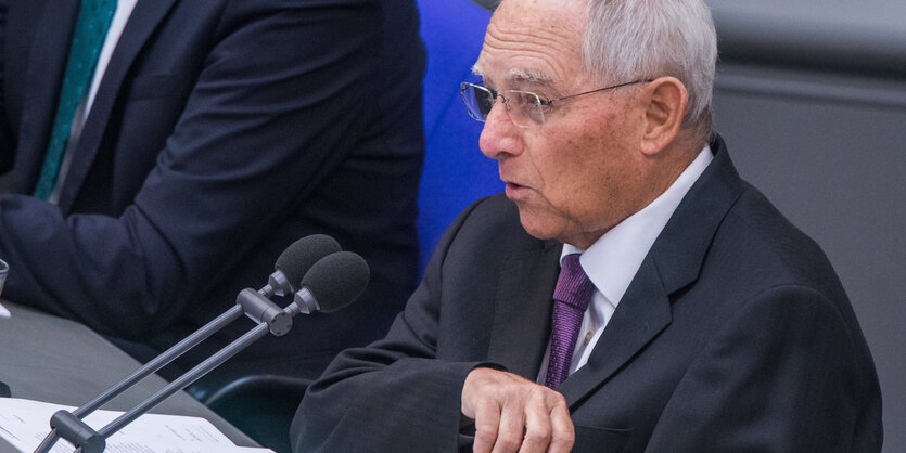 Wolfgang Schäuble im Bundestag