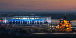 Das Stadion in Nischni Nowgorod