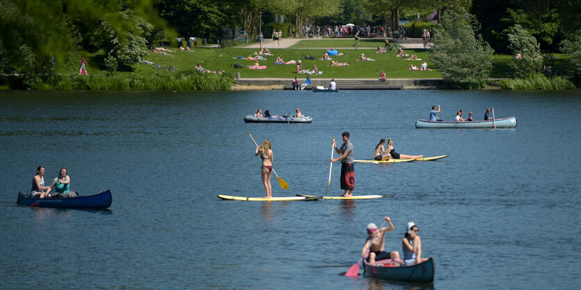 Boote auf dem Stadtparksee