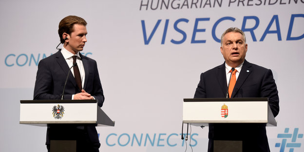 Sebastian Kurz und Viktor Orbán