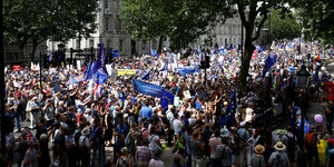 EU-Unterstützer*innen ziehen durch London
