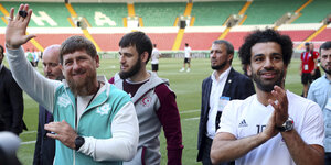 Gemeinsamer Auftritt von Ramsan Kadyrow und Mohammed Salah vor zwei Wochen in Grosny