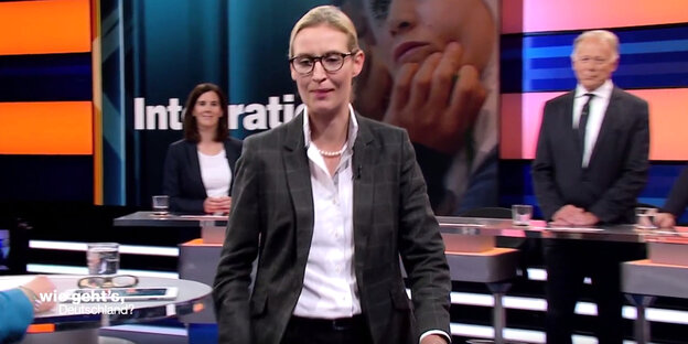 Alice Weidel verlässt eine Talkshow im ZDF