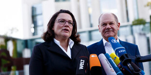 Andrea Nahles und Olaf Scholz