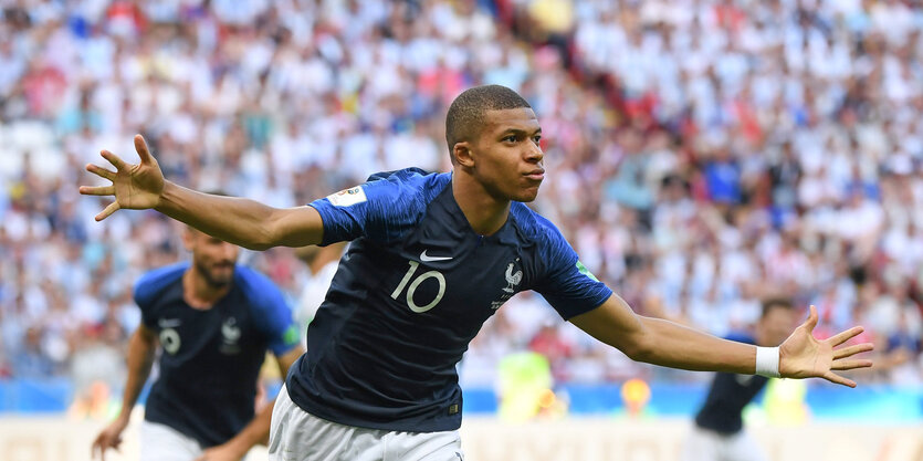 Kylian Mbappé beim WM-Achtelfinale gegen Argentinien in Kasan