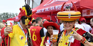 Verkleidete Belgien-Fans