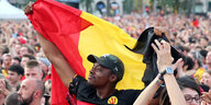 Belgische Fußball-Fans beim WM-Viertelfinale gegen Brasilien