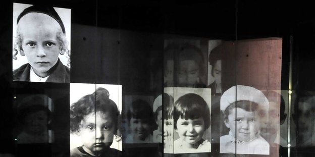 Fotos von Kindern, die im Holocaust ermordet wurden