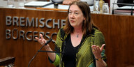 Das Gesicht von Karoline Linnert von den Grünen in Bremen