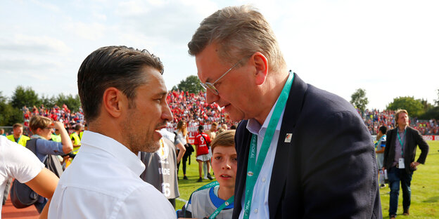 Bayern-Trainer Niko Kovac und DFB-Präsident Reinhard Grindel