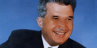 Porträt des rumänischen Parteiführers Nicolae Ceauşescu