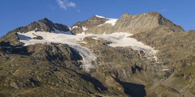 Piz Cambrena und Cambrena-Gletscher in der Schweiz
