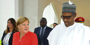 Angela Merkel und Muhammadu Buhari