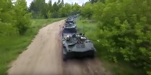 Russische Soldaten im Einsatz in Ostsibirien