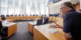 Eine Ausschusssitzung im Bundestag