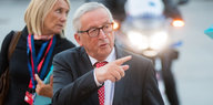 Jean-Claude Juncker, Präsident der Europäischen Kommission, trifft auf dem informellen EU-Gipfel in Salzburg ein