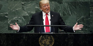 Trump am UN-Pult