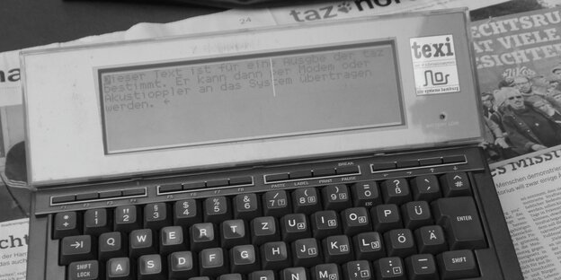 Eine digitale Schreibmaschine aus den 1980er Jahren.