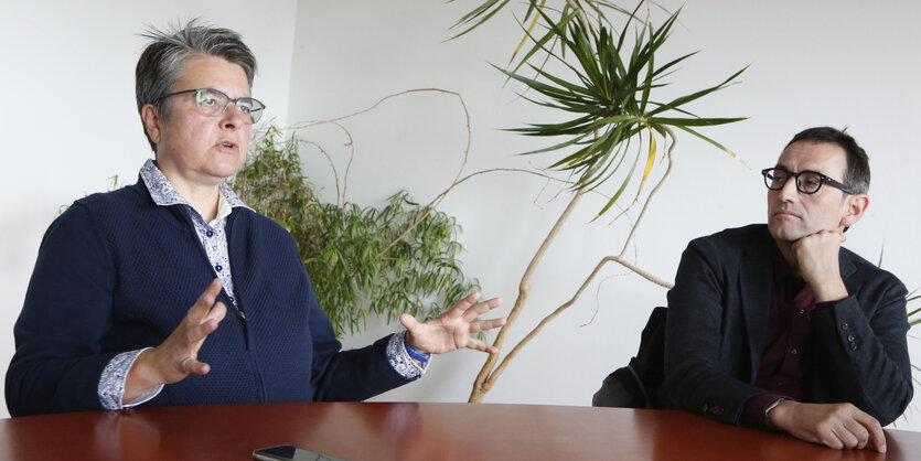 Monika Herrmann und Stephan von Dassel im Gespräch