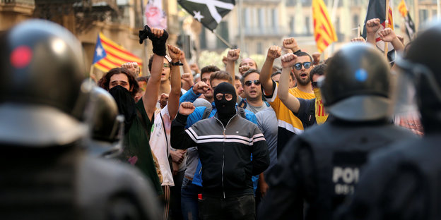 Demonstration von Unabhängigkeitsbefürwortern in Barcelona