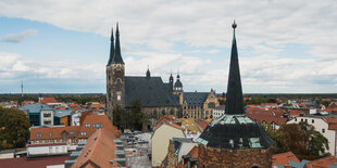 Luftaufnahme der Stadt Köthen