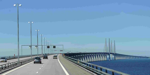 Die Öresundbrücke zwischen Kopenhagen und Malmö.