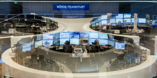 Ein verschwommenes Bild aus der Frankfurter Börse