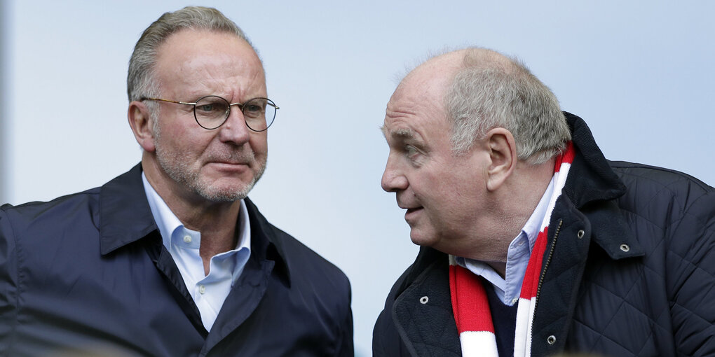 Doppelporträt Karl Heinz Rummenigge und Uli Hoeneß