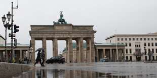 Verregnetes Brandenburger Tor