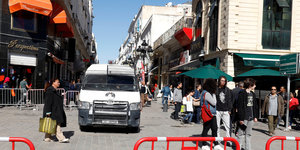 Absperrungen im Zentrum von Tunis