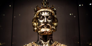 Goldene Büste von Karl den Großen