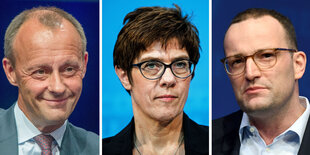 Merz, Kramp-Karrenbauer und Spahn