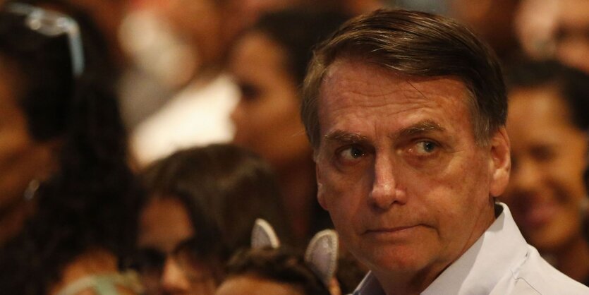 Jair Bolsonaro verzieht das Gesicht