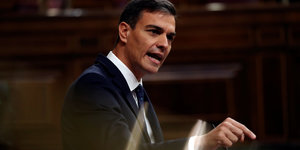 Pedro Sánchez im Parlament