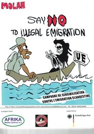 Karikatur über Auswanderung