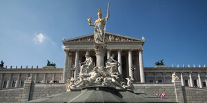 Das österreichische Parlament in Wien, ein klassizistischer Prachtbau
