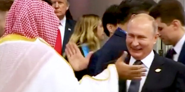 Mohammed bin Salmen und Wladimir Putin
