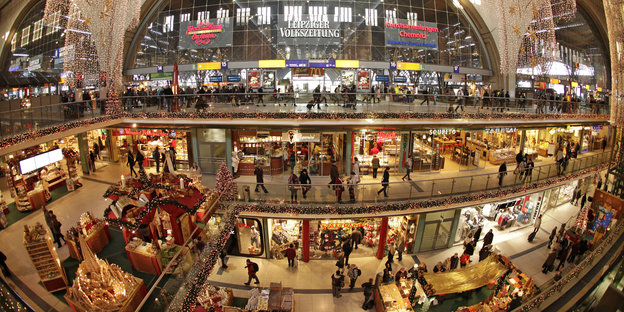 Geschäfte im Hauptbahnhof Leipzig