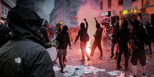 Vermummte beim G20-Protest