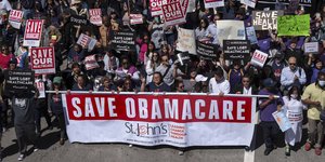 Protest für Obamacare