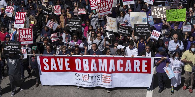 Protest für Obamacare