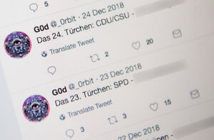 Screenshot des Twitteraccounts Screenshot des Twitteraccounts
