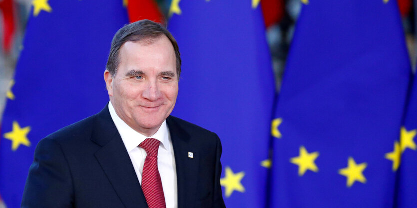 Stefan Löfven beim EU-Gipfel in Brüssel im vergangenen Dezember